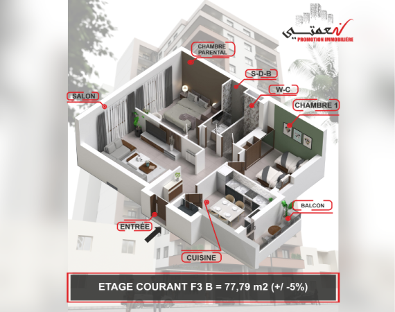 Appartement F3 (B)