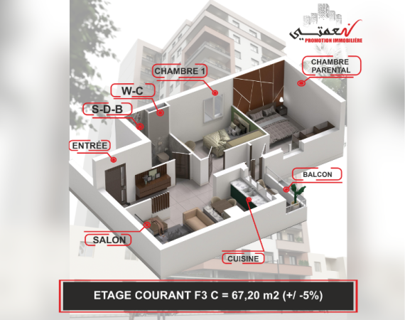 Appartement F3 (C)