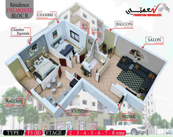 Appartement F3 (B)